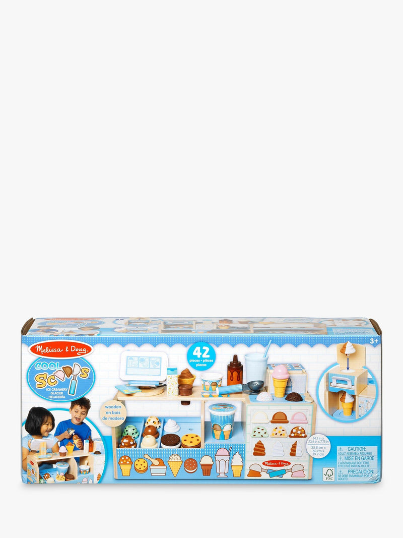 Melissa & Doug Cool Scoops Ice Creamery toy set, imported from the UK