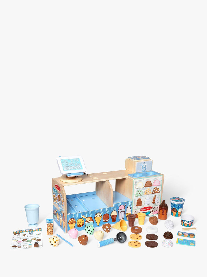 Melissa & Doug Cool Scoops Ice Creamery toy set, imported from the UK