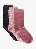 John Lewis Leopard Print Organic Cotton Mix Ankle Socks Pack of 3