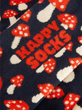 Happy Socks toadstool mushroom crew socks navy multi (British brand)