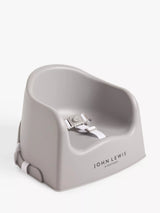 John Lewis Grey Booster Seat with Easy Clean Surface and Safety Harness for Weaning and Beyond- Buy online at McGrocer