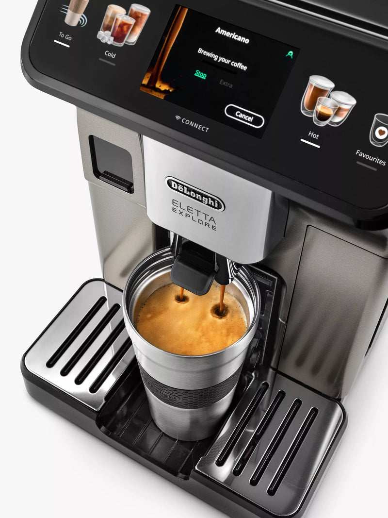 De'Longhi bean to cup coffee machine in Titanium Black - British product
