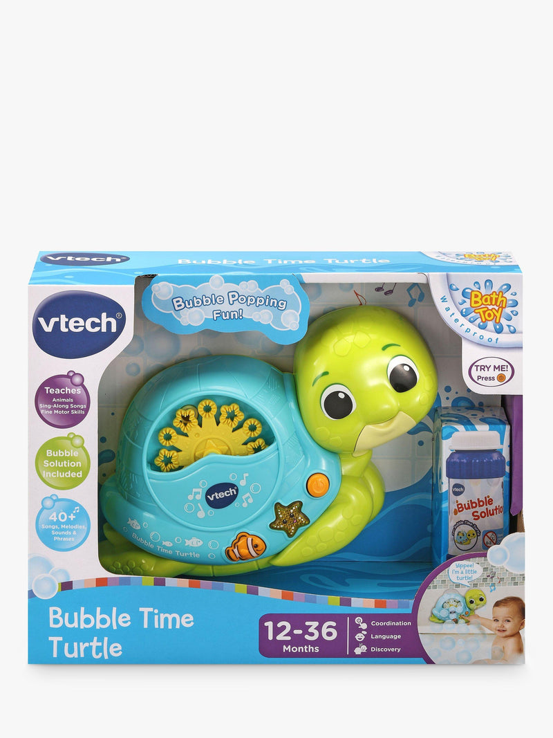 VTech turtle bath toy with bubble release and sounds (British brand)