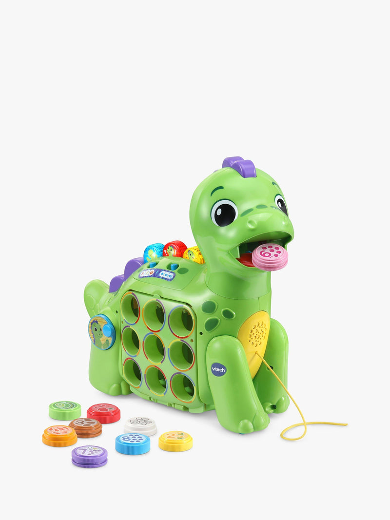 Educational Dinosaur Toy for Learning Numbers and Colors with Interactive Food Pieces
