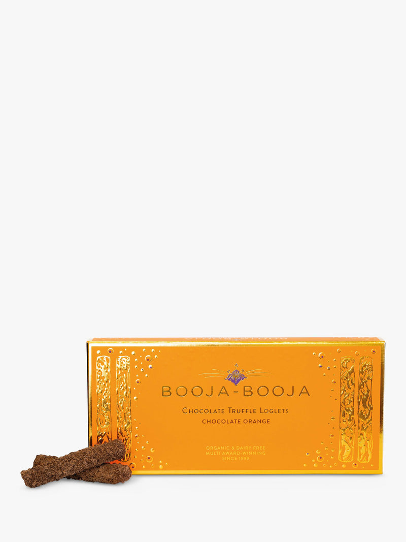 Booja-Booja chocolate orange truffle log with mandarin bursts, 115g - British product