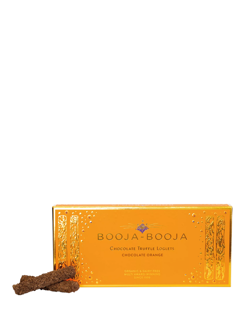 Booja-Booja chocolate orange truffle log with mandarin bursts, 115g - British product