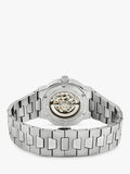 Rotary Regent automatic skeleton dial watch silver (British brand)