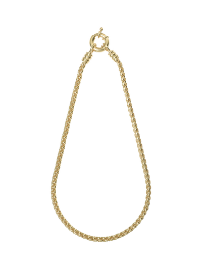 John Lewis Eclectica Pre-Loved 22ct Gold Plated Chunky Spiga Chain Necklace 44cm- Buy online at McGrocer