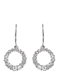 Eclectica pre-loved Circle of Life cubic zirconia drop earrings, imported from the UK