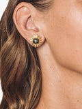 Eclectica Star of Vergina hematite stud earrings gold - British product