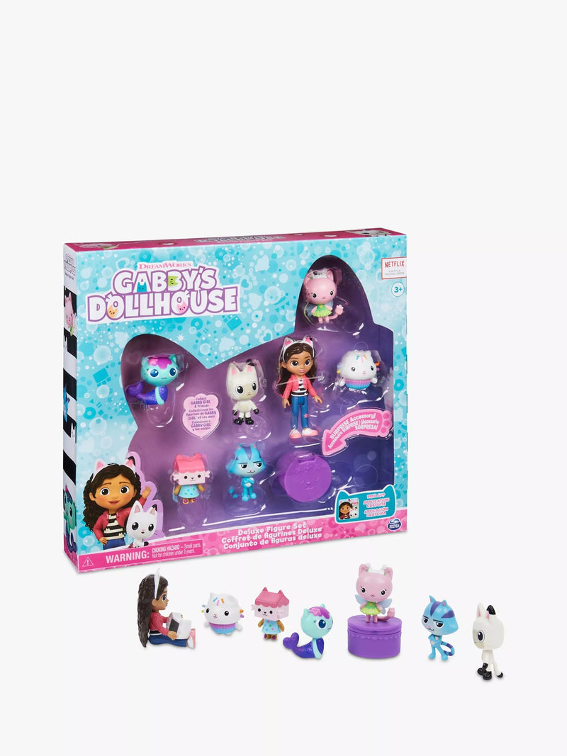 Gabby's Dollhouse deluxe figures set with 7 characters (British brand)