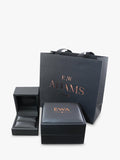 E.W Adams ruby and diamond cluster pendant necklace 16-18in, imported from the UK