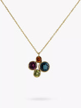 John Lewis E.W Adams Four Stone Pendant Necklace, Gold, 16-18 Inch Chain- Buy online at McGrocer