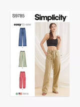 John Lewis Simplicity Misses' Pull-On Pants Sewing Pattern S9785- Buy online at McGrocer