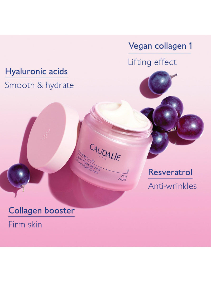 Caudalie Resveratrol Lift firming night moisturiser 50ml, imported from the UK