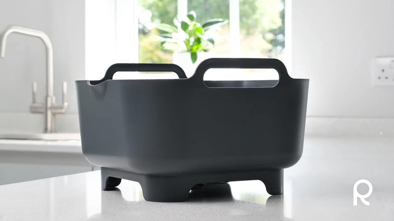 ReBorn recycled plastic washing up bowl 9L, imported from the UK