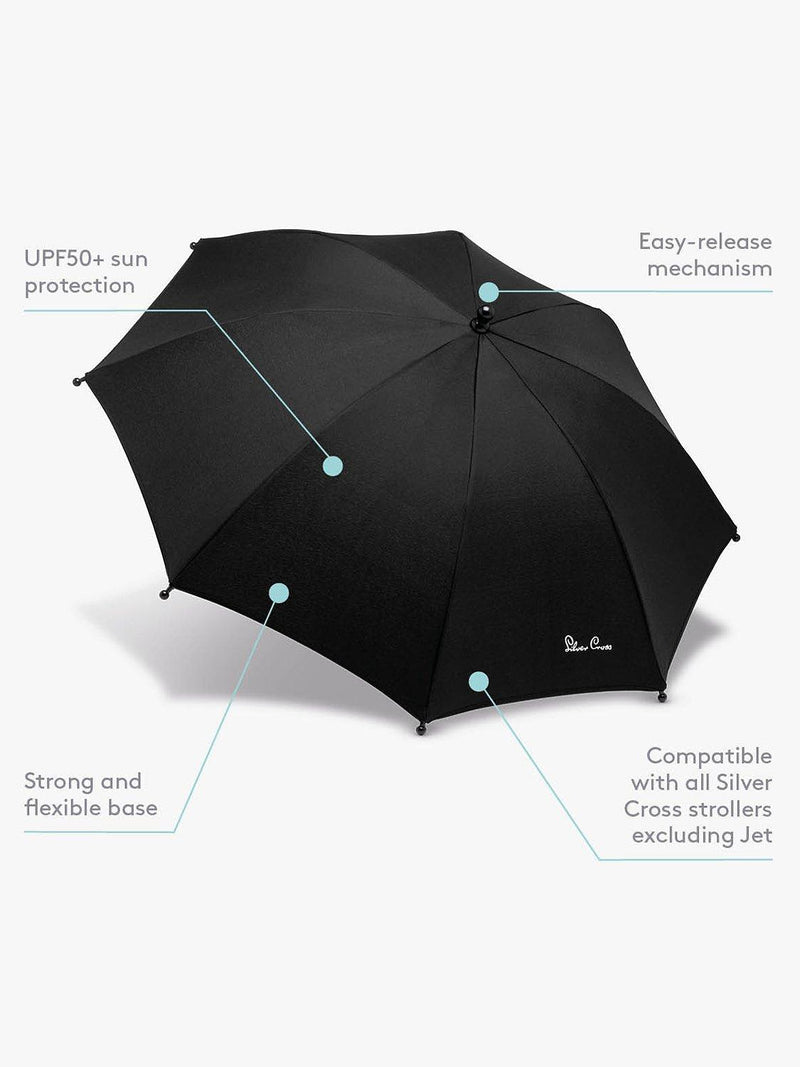 Silver Cross Stroller Parasol Black (British brand)