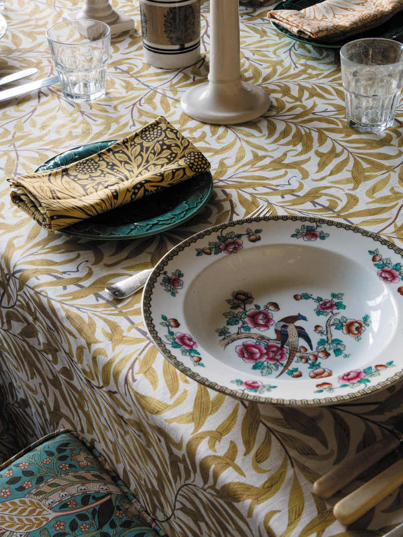 Morris & Co Willow Bough fabric Summer Yellow - British product