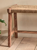 Nkuku Amhara acacia bench natural finish, imported from the UK