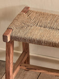 Nkuku Amhara acacia bench natural finish, imported from the UK