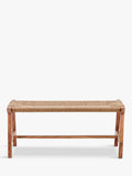 Nkuku Amhara acacia bench natural finish, imported from the UK