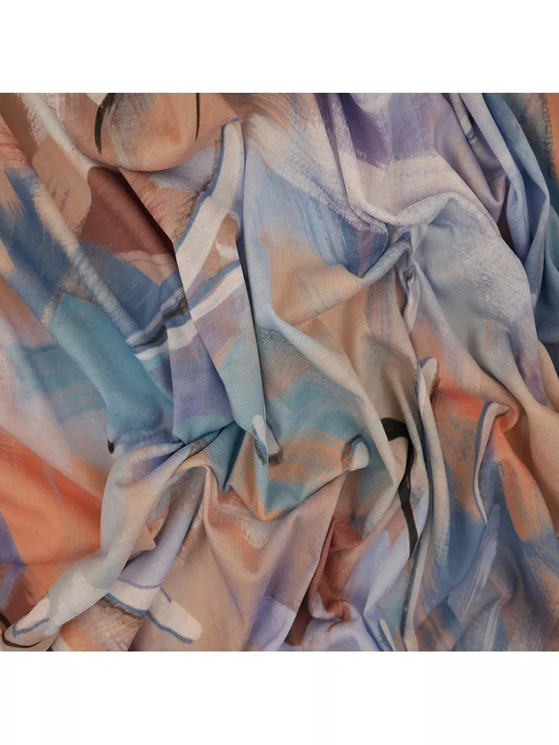 Montreux Fabrics abstract neutrals jersey fabric 150cm natural - British product