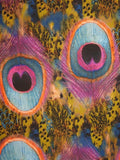 Montreux Fabrics peacock jersey fabric roll (British brand)