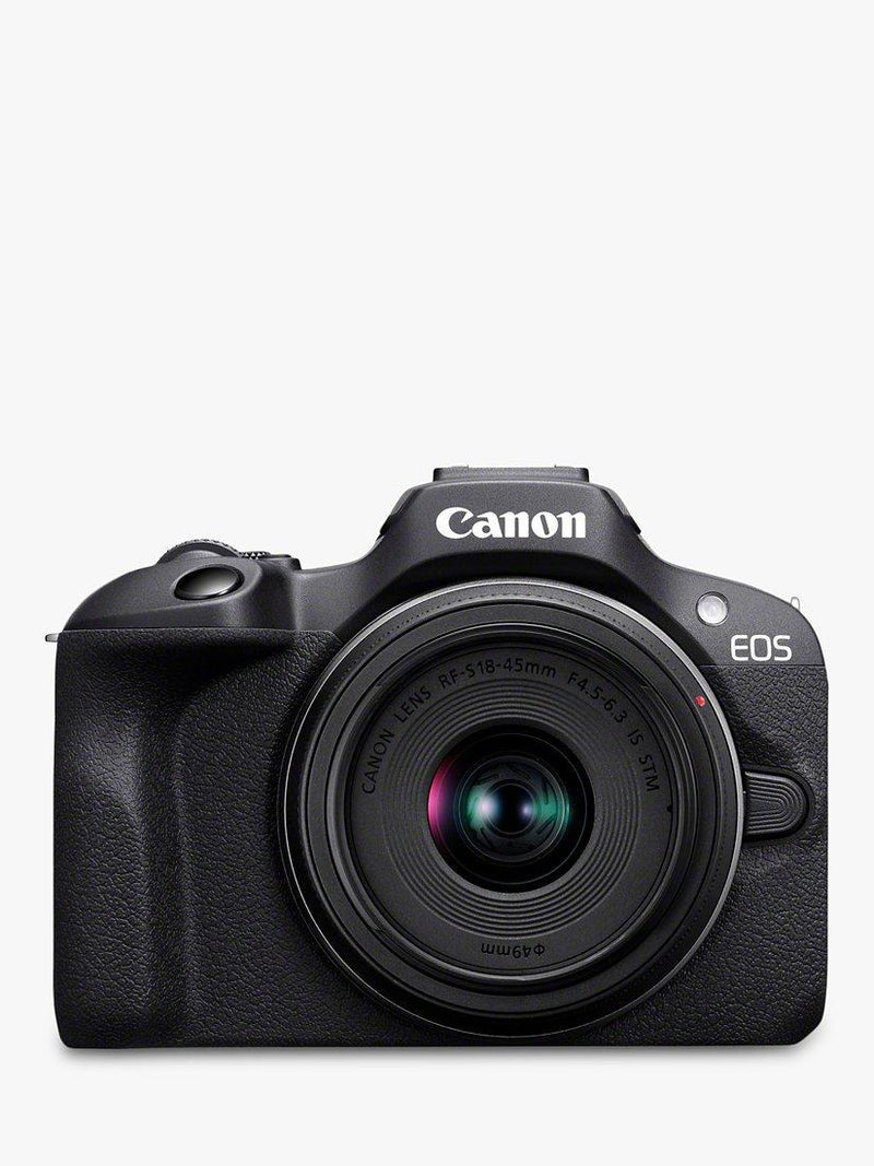 Canon EOS R100 mirrorless camera with 18-45mm zoom lens black - British product