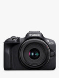 Canon EOS R100 mirrorless camera with 18-45mm zoom lens black - British product