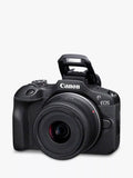 Canon EOS R100 mirrorless camera with 18-45mm zoom lens black - British product