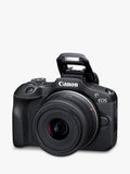 Canon EOS R100 mirrorless camera with 18-45mm zoom lens black - British product