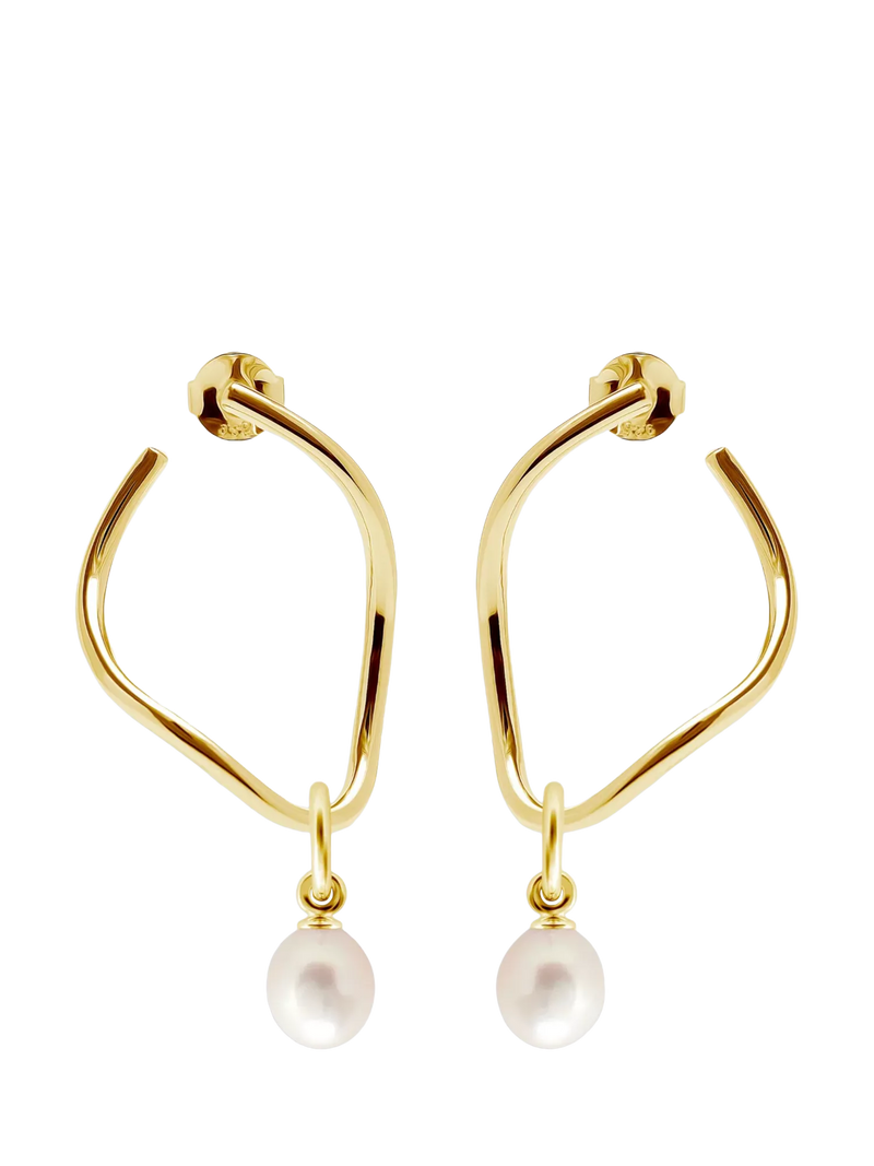 Recognised pearl drop earrings sterling silver, UK version