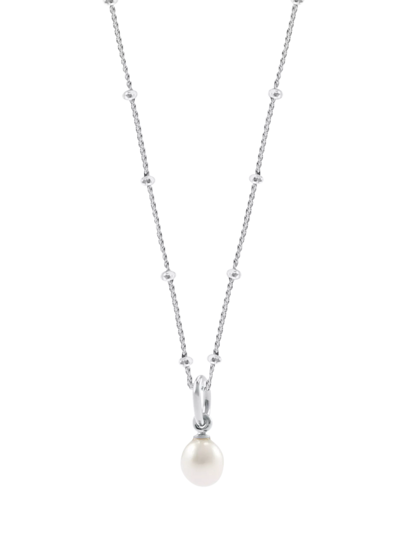 Recognised Freedom Pearl Bobble Chain Pendant Necklace - 51cm