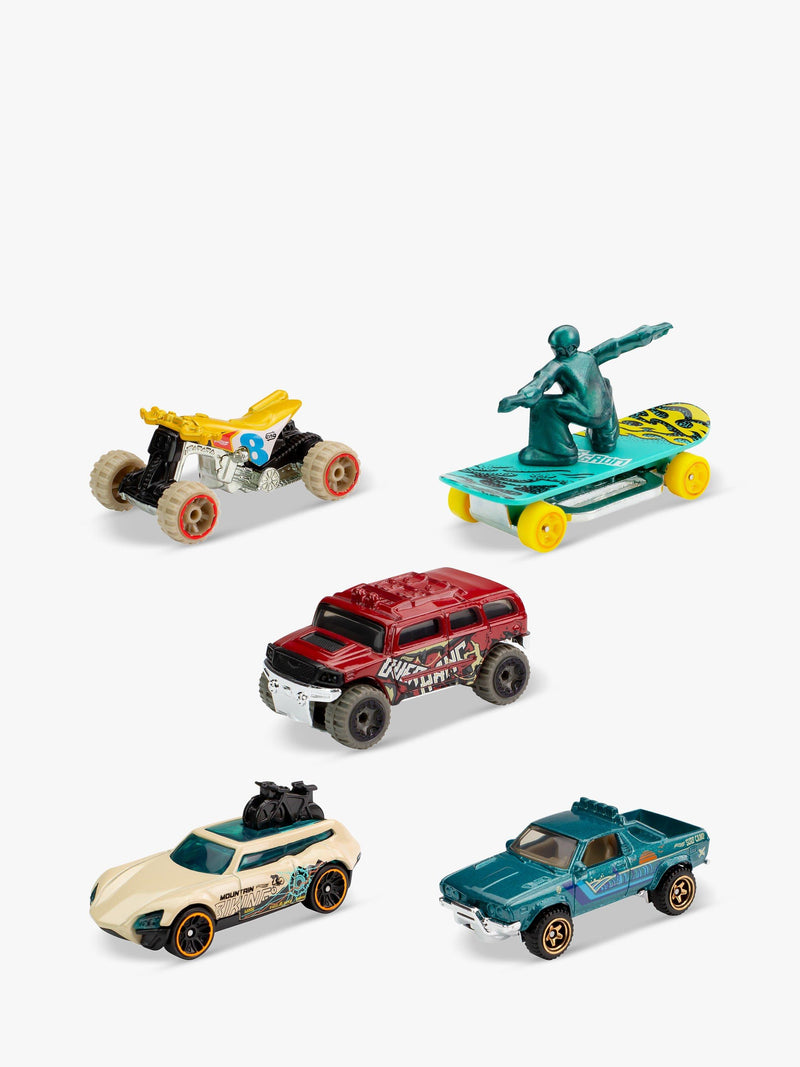 Hot Wheels Race Ready 5 Car Pack in 1:64 scale - British product