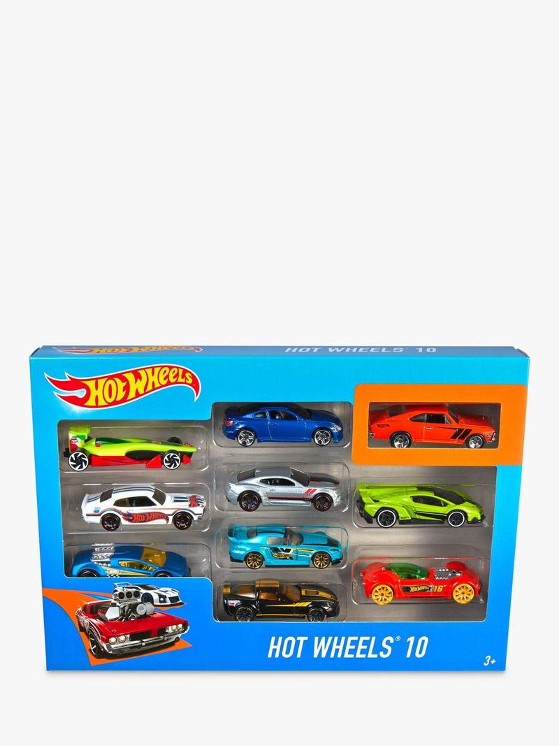 Hot Wheels Race Ready 10 car pack toy cars, UK version