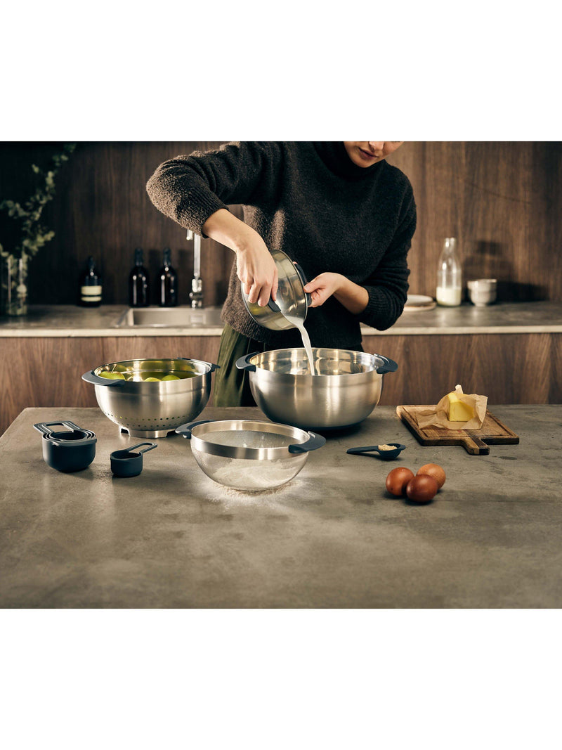 Joseph Joseph stainless steel mixing bowls and measuring cups nest set 9 piece silver, UK version