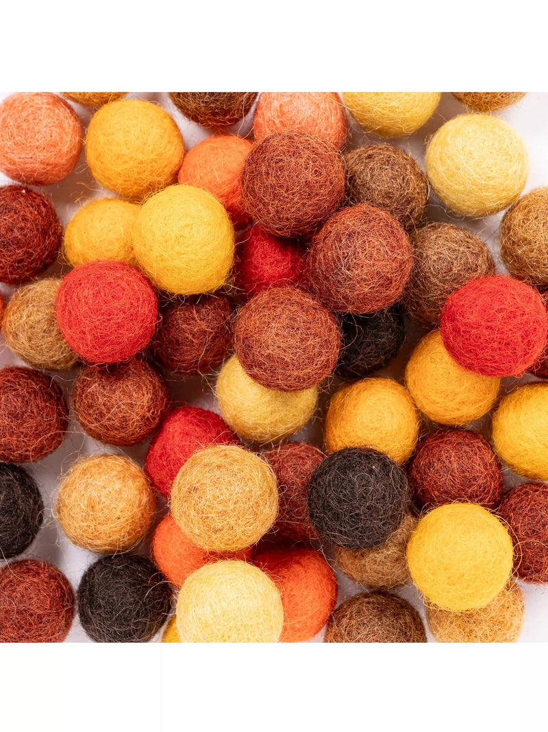 Habico wool felt balls pack of 50 1cm - British product