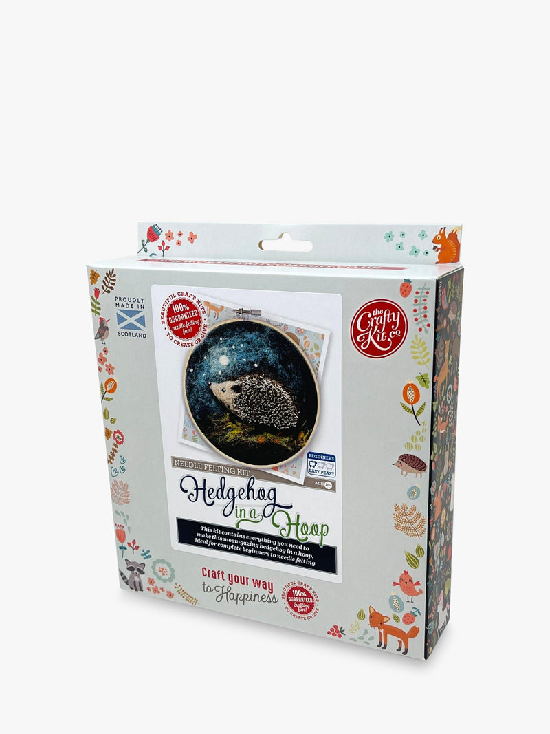 Crafty Kit Company hedgehog needle felting kit, UK version
