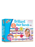 Galt Brillant Hair Bands craft kit with fabric strips flowers and beads - British product