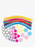 Galt Brillant Hair Bands craft kit with fabric strips flowers and beads - British product