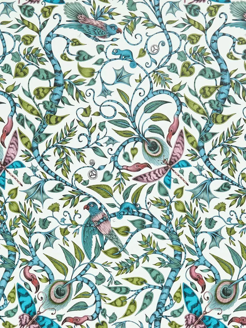 Clarke & Clarke Rousseau Wallpaper - Blue W0104/01
