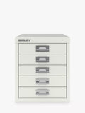Bisley MultiDrawer 5 Drawer A4 Filing Cabinet, Chalk