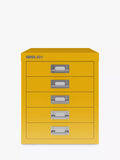 Bisley MultiDrawer 5 Drawer A4 Filing Cabinet, Sunflower Yellow