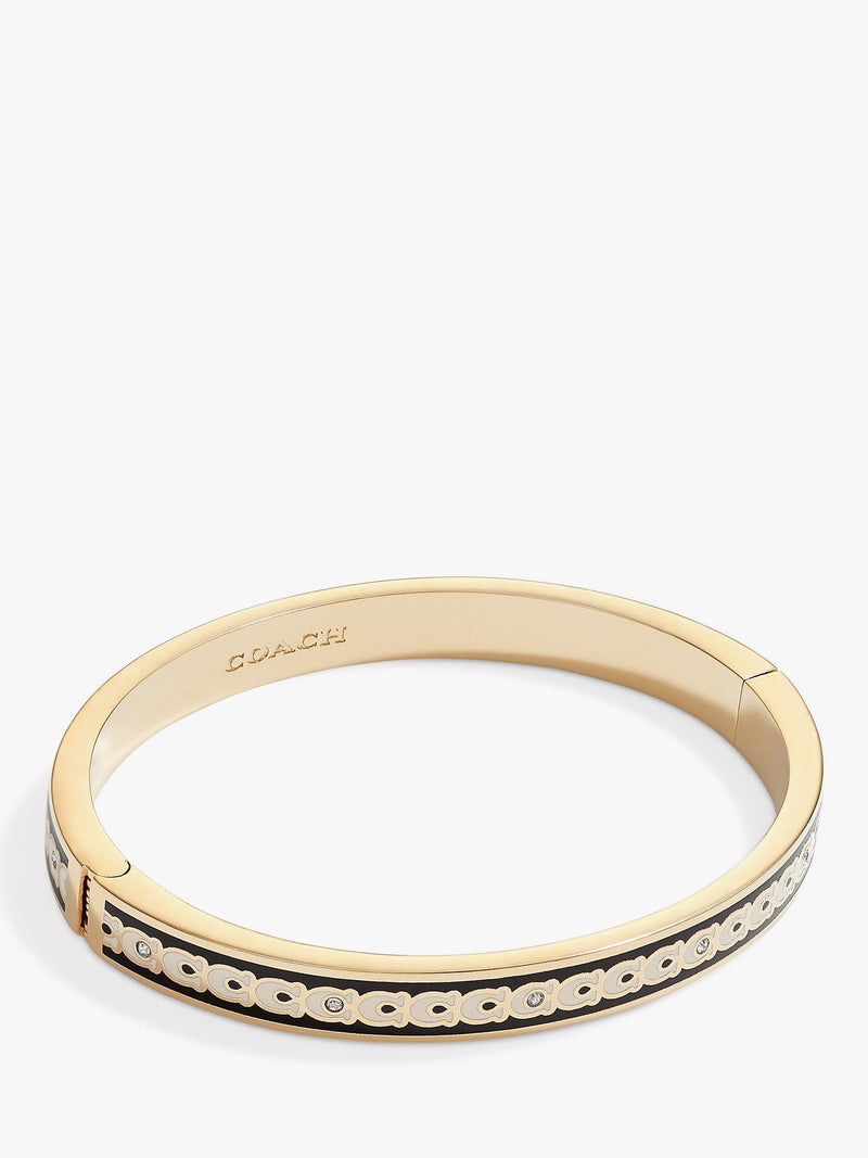 Coach bangle black gold crystal enamel 17cm, imported from the UK