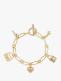 Coach Signature Charm Link Bracelet in gold, imported from the UK