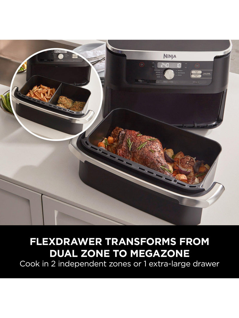 Ninja Foodi FlexDrawer Dual Air Fryer 10.4L Black, UK version