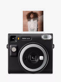 Fujifilm square instant camera with selfie mode and flash in black - British product