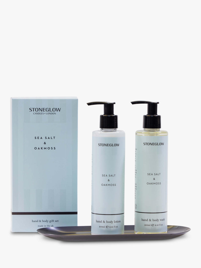 Stoneglow sea salt and oakmoss bath and body gift set (British brand)
