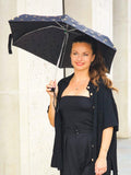 Fulton compact umbrella Golden Bees black multi, imported from the UK