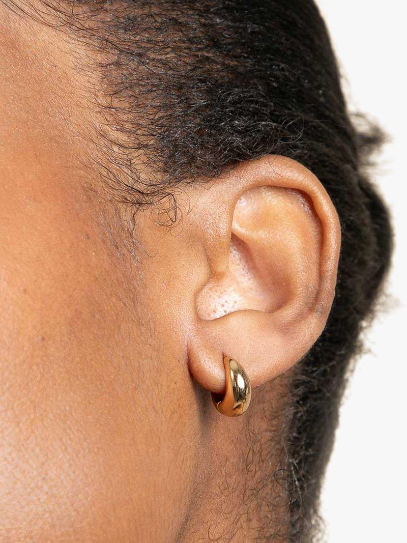 Astrid & Miyu gold dome hoop earrings 3cm diameter - British product